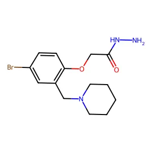 ACETIC ACID, ((4-BROMO-alpha-PIPERIDINO-o-TOLYL)OXY)-, HYDRAZIDE structure