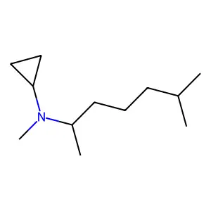 N-methyl-N-(6-methylheptan-2-yl)cyclopropanamine structure