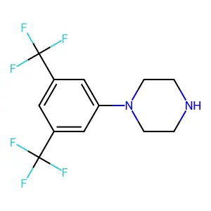 1-[3,5-bis(trifluoromethyl)phenyl]piperazine structure