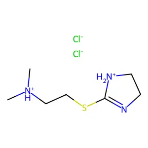 Ethanamine, 2-((4,5-dihydro-1H-imidazol-2-yl)thio)-N,N-dimethyl-, dihydrochloride structure