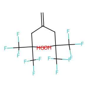1,1,1,7,7,7-hexafluoro-4-methylidene-2,6-bis(trifluoromethyl)heptane-2,6-diol structure