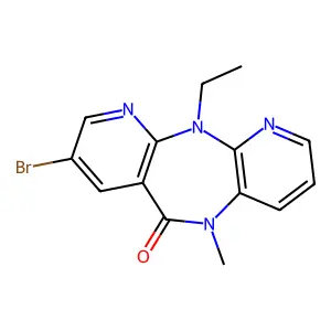 13-bromo-2-ethyl-9-methyl-2,4,9,15-tetrazatricyclo[9.4.0.03,8]pentadeca-1(11),3(8),4,6,12,14-hexaen-10-one structure