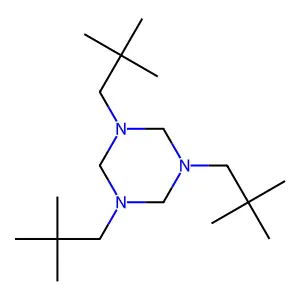 1,3,5-tris(2,2-dimethylpropyl)-1,3,5-triazinane structure