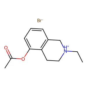 (2-ethyl-1,2,3,4-tetrahydroisoquinolin-2-ium-5-yl) acetate bromide structure