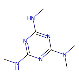 N(2),N(2),N(4),N(6)-Tetramethylmelamine structure