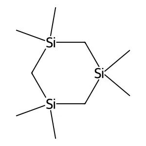 1,1,3,3,5,5-hexamethyl-1,3,5-trisilinane structure