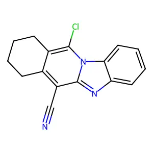 11-chloro-7,8,9,10-tetrahydrobenzimidazolo[1,2-b]isoquinoline-6-carbonitrile structure