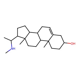 10,13-dimethyl-17-[1-(methylamino)ethyl]-2,3,4,7,8,9,11,12,14,15,16,17-dodecahydro-1H-cyclopenta[a]phenanthren-3-ol structure