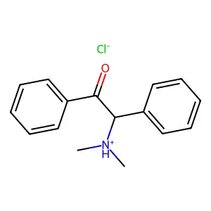 dimethyl-(2-oxo-1,2-diphenylethyl)azanium chloride structure