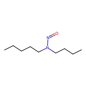N-butyl-N-pentylnitrous amide structure