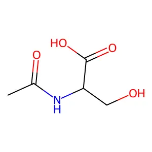 (2S)-2-acetamido-3-hydroxypropanoic acid structure