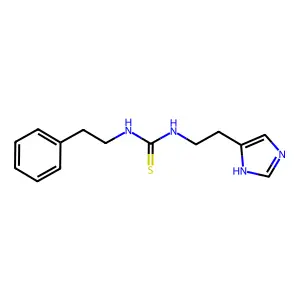 1-[2-(1H-imidazol-5-yl)ethyl]-3-(2-phenylethyl)thiourea structure