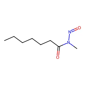 N-Methyl-N-nitrosoheptanamide structure