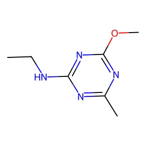 N-ethyl-4-methoxy-6-methyl-1,3,5-triazin-2-amine structure