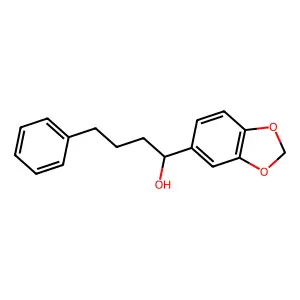 1-(1,3-benzodioxol-5-yl)-4-phenylbutan-1-ol structure