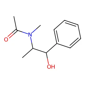 N-(1-hydroxy-1-phenylpropan-2-yl)-N-methylacetamide structure