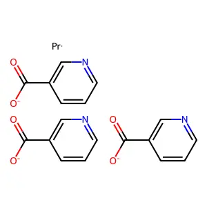 NICOTINIC ACID, PRASEODYMIUM(3+) SALT structure