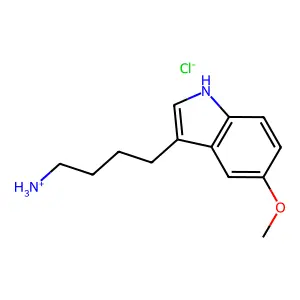 4-(5-methoxy-1H-indol-3-yl)butylazanium chloride structure