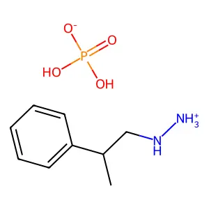 dihydrogen phosphate(2-phenylpropylamino)azanium structure