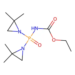 ethyl N-bis(2,2-dimethylaziridin-1-yl)phosphorylcarbamate structure