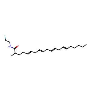 N-(2-fluoroethyl)-2-methylicosa-5,8,11,14-tetraenamide structure