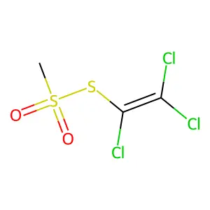 1,1,2-trichloro-2-methylsulfonylsulfanylethene structure