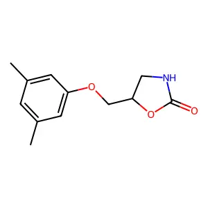 5-[(3,5-dimethylphenoxy)methyl]-1,3-oxazolidin-2-one structure