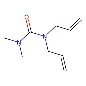 1,1-dimethyl-3,3-bis(prop-2-enyl)urea structure