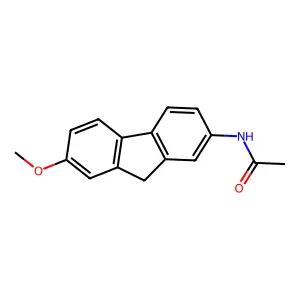 N-(7-methoxy-9H-fluoren-2-yl)acetamide structure