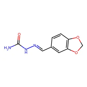 (1,3-benzodioxol-5-ylmethylideneamino)urea structure