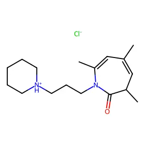 2H-Azepin-2-one, 1,3-dihydro-1-(3-piperidinopropyl)-3,5,7-trimethyl-, hydrochloride structure
