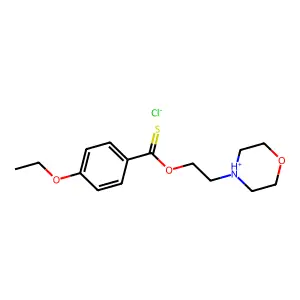 p-Ethoxythiobenzoic acid O-2-morpholinoethyl ester hydrochloride structure