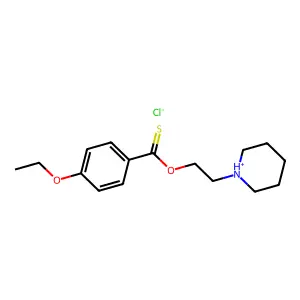 p-Ethoxythiobenzoic acid O-2-piperidinoethyl ester hydrochloride structure