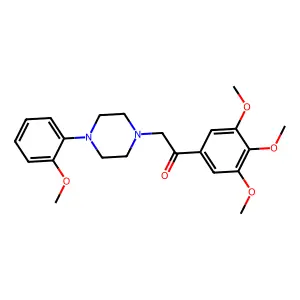 2-[4-(2-methoxyphenyl)piperazin-1-yl]-1-(3,4,5-trimethoxyphenyl)ethanone structure