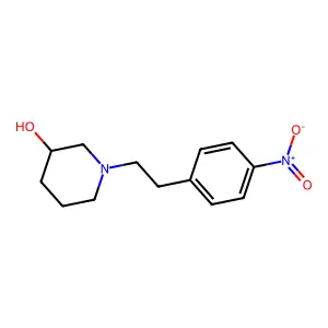 1-[2-(4-nitrophenyl)ethyl]piperidin-3-ol structure