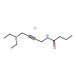 N-(4-(Diethylamino)-2-butynyl)butyramide hydrochloride structure