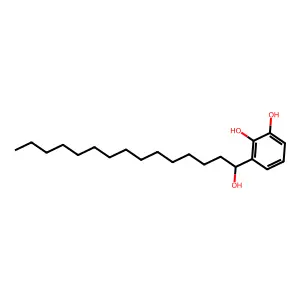 1,2-Benzenediol, 3-(1-hydroxypentadecyl)- structure