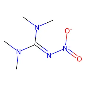 1,1,3,3-tetramethyl-2-nitroguanidine structure