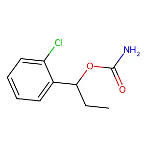 1-(2-chlorophenyl)propyl carbamate structure