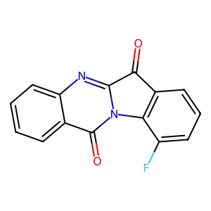 10-fluoroindolo[2,1-b]quinazoline-6,12-dione structure