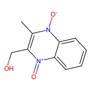 (3-methyl-4-oxido-1-oxoquinoxalin-1-ium-2-yl)methanol structure