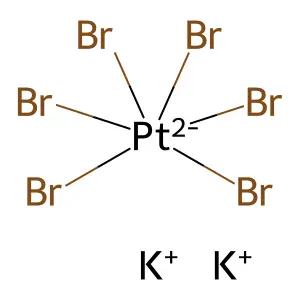 Potassium hexabromoplatinate(IV) structure
