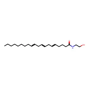 N-(2-hydroxyethyl)icosa-5,8,11-trienamide structure