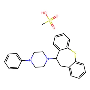 1-(10,11-Dihydrodibenzo(b,f)thiepin-10-yl)-4-phenylpiperazine methanesulfonate structure