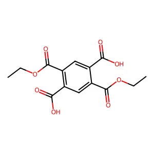 1,2,4,5-Benzenetetracarboxylic acid, 1,4-diethyl ester structure