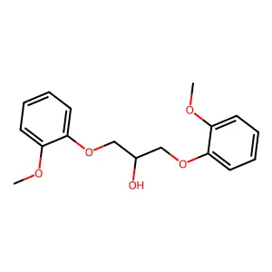 1,3-bis(2-methoxyphenoxy)propan-2-ol structure