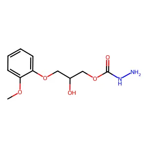 [2-hydroxy-3-(2-methoxyphenoxy)propyl] N-aminocarbamate structure
