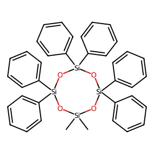 1,1,3,3,5,5-Hexaphenyl-7,7-dimethylcyclotetrasiloxane structure
