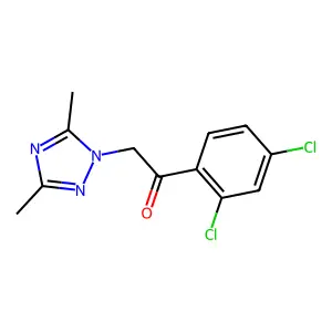 1-(2,4-Dichlorophenyl)-2-(3,5-dimethyl-1H-1,2,4-triazol-1-yl)ethanone structure