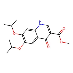 methyl 4-oxo-6,7-di(propan-2-yloxy)-1H-quinoline-3-carboxylate structure